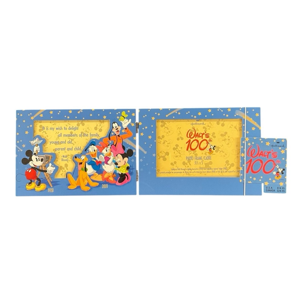 Disney Hallmark Walt's 100th 3.5" X 5" Photo Frame
